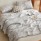 Elegant Leaf Cotton Double Layer Gauze Reversible Quilt