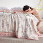 Rustic Floral Lyocell Fiber Summer Silky Quilt