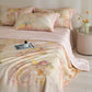Pink Floral Lyocell Fiber Summer Silky Quilt