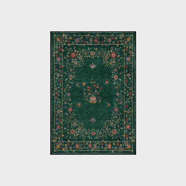 Retro Floral Foldable Indoor Outdoor Rug