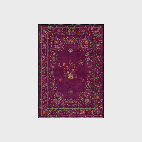 Retro Floral Foldable Indoor Outdoor Rug