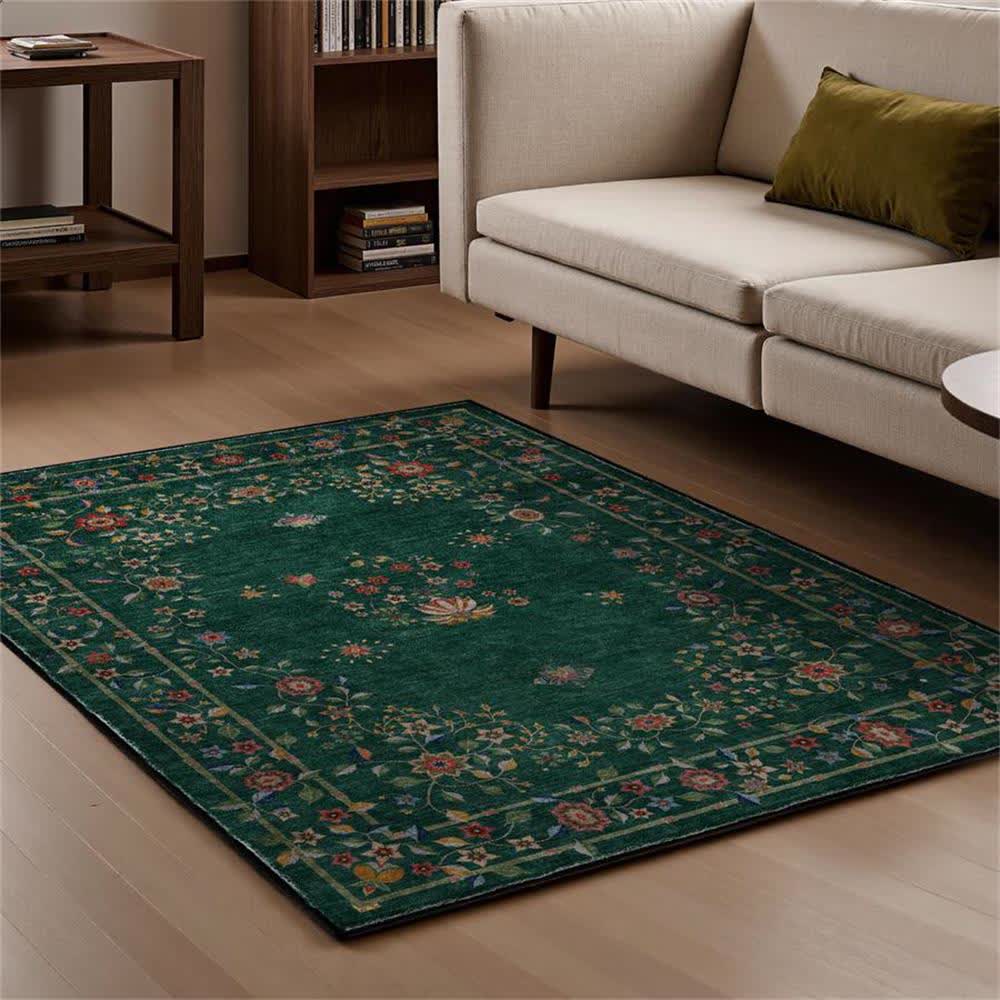 Retro Floral Foldable Indoor Outdoor Rug