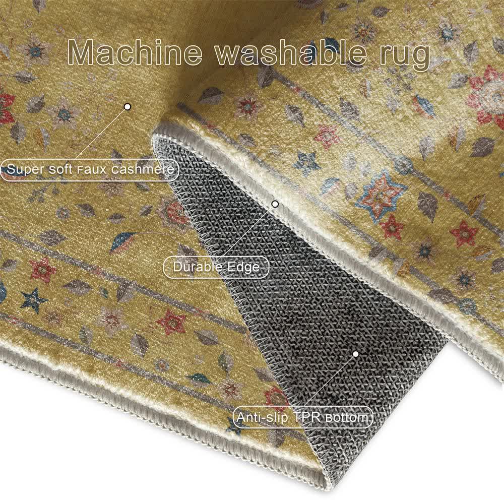 Retro Floral Foldable Indoor Outdoor Rug