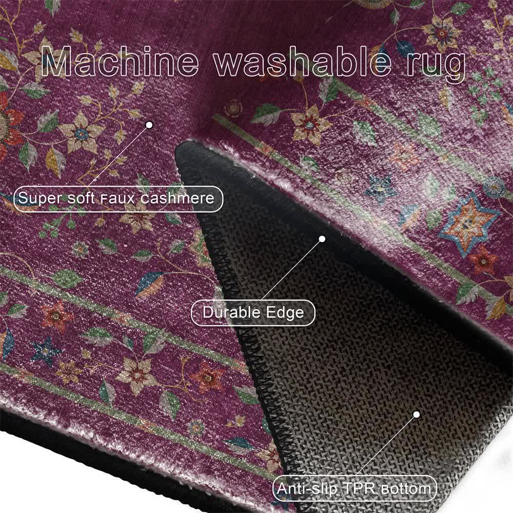 Retro Floral Foldable Indoor Outdoor Rug