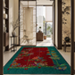 Non Slip Retro Floral Indoor Outdoor Area Rug