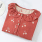 Tulip Print Cotton Gauze Jacquard Nightdress