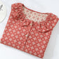 Retro Cotton Gauze Jacquard Nightdress