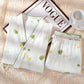 Leaf Print Cotton Gauze Kimono Adjustable Pajama Set