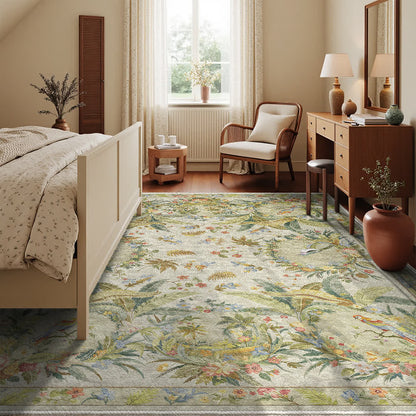 Refresh Floral Bird Anti-slip Area Rug