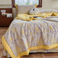 Elegant Floral Pure Cotton Double-layer Gauze Summer Quilt