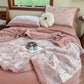 Elegant Floral Pure Cotton Double-layer Gauze Summer Quilt