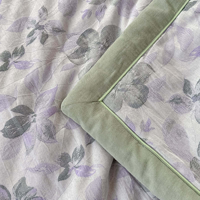 Elegant Floral Pure Cotton Double-layer Gauze Summer Quilt