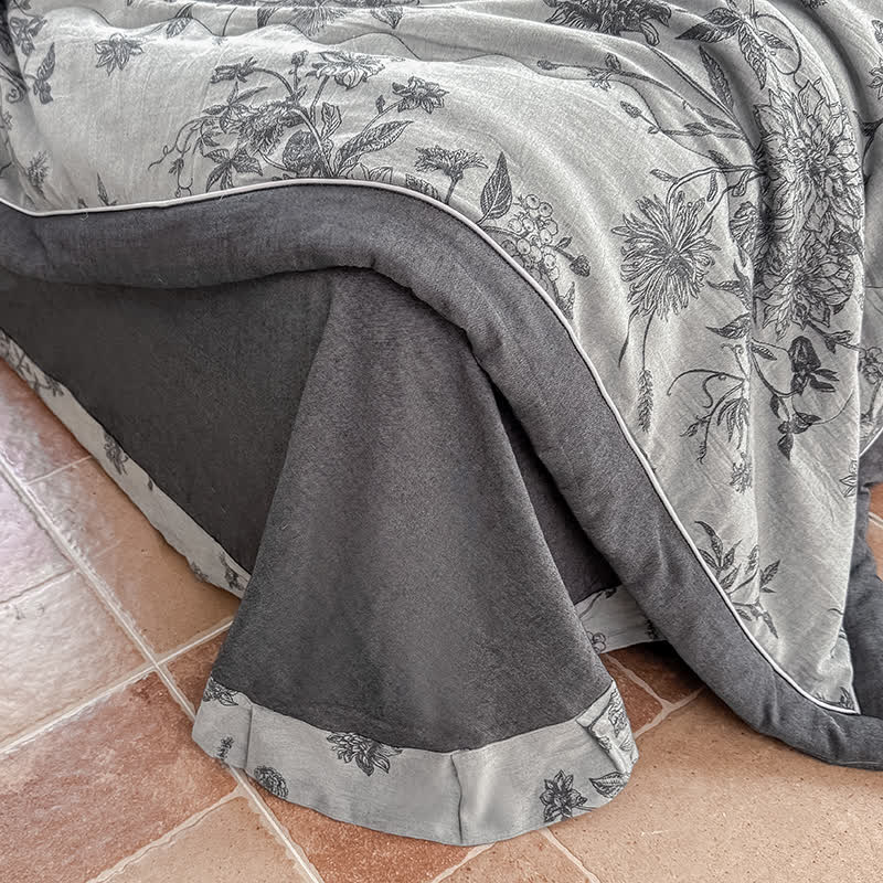 Retro Floral Pure Cotton Double-layer Gauze Summer Quilt