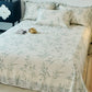 Lavender Print Silky Soft Summer Coverlet