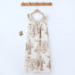 Vintage Landscape Print Cotton Gauze Ruffle Camisole Nightwear