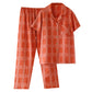 Unisex Plaid Cotton Yarn-Dyed Loungewear Set
