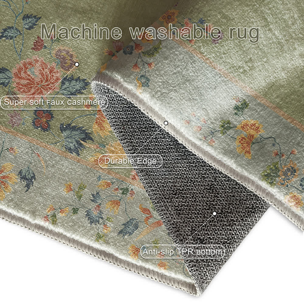 Non-slip Refresh Floral Indoor Outdoor Area Rug