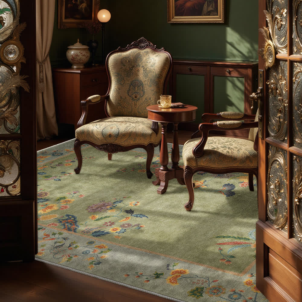 Non-slip Refresh Floral Indoor Outdoor Area Rug