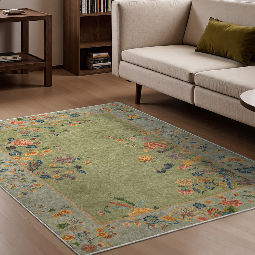 Non-slip Refresh Floral Indoor Outdoor Area Rug