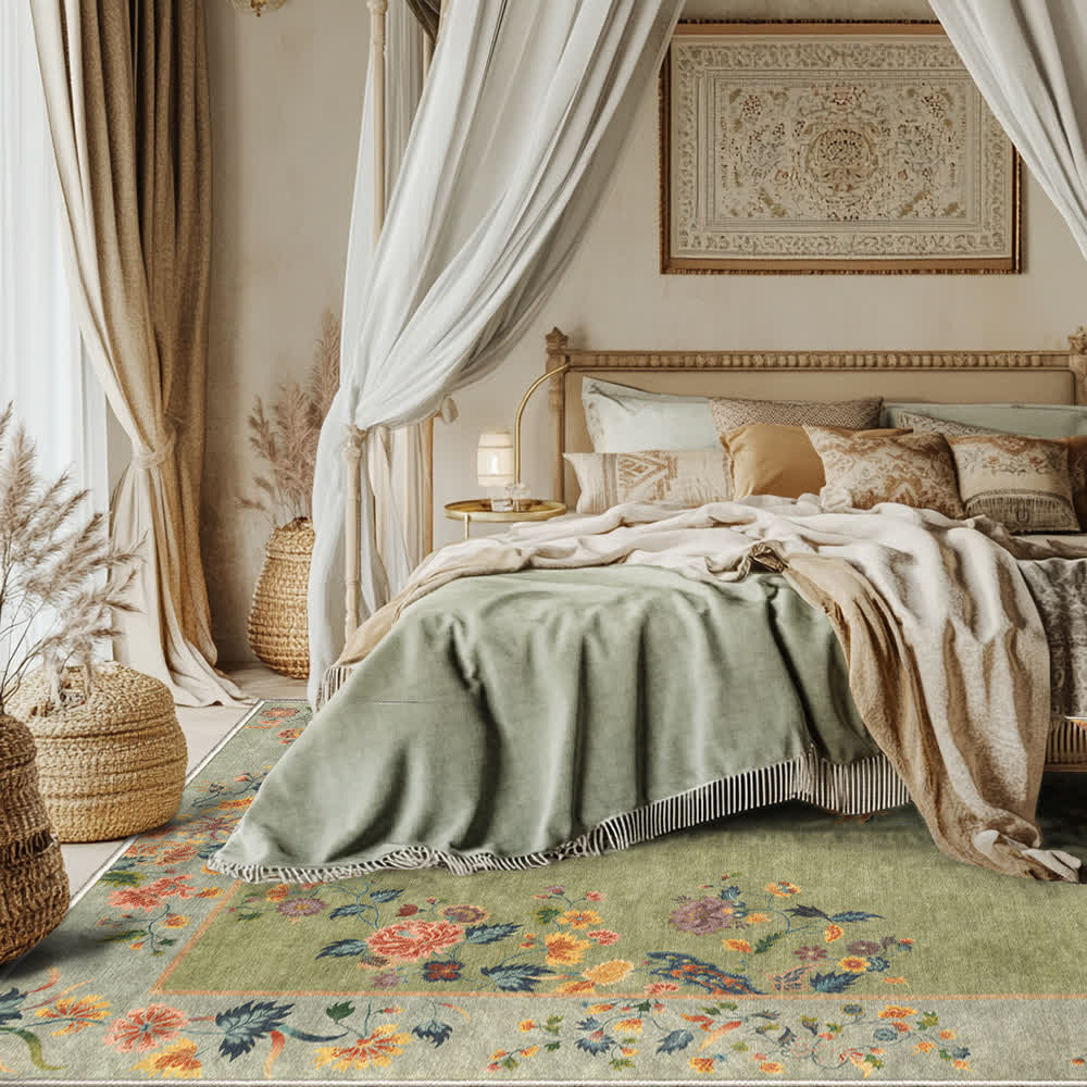 Non-slip Refresh Floral Indoor Outdoor Area Rug