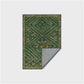 Moroccan Geometric Dark Green Area Rug