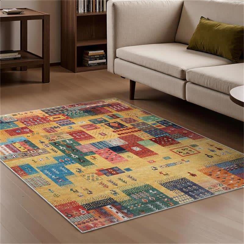 Nomadic Ethnic Splicing Geometric Area Rug