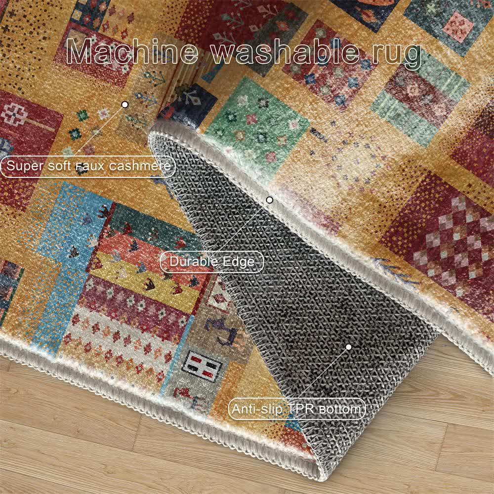 Nomadic Ethnic Splicing Geometric Area Rug