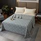 Geometric Diamond Grid Cotton Yarn-dyed Quilt