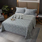 Geometric Diamond Grid Cotton Yarn-dyed Quilt