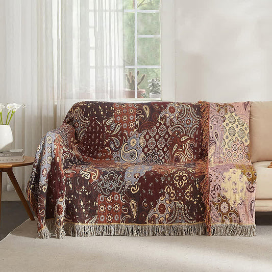 Boho Paisley Cotton Gauze Quilt