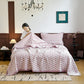 Nordic Style Geometric Cotton Muslin Bedspread
