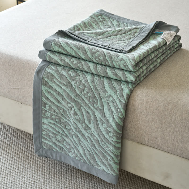 Zebra Print Cotton Muslin Bedspread
