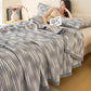 Stripe Print Cotton Muslin Bedspread