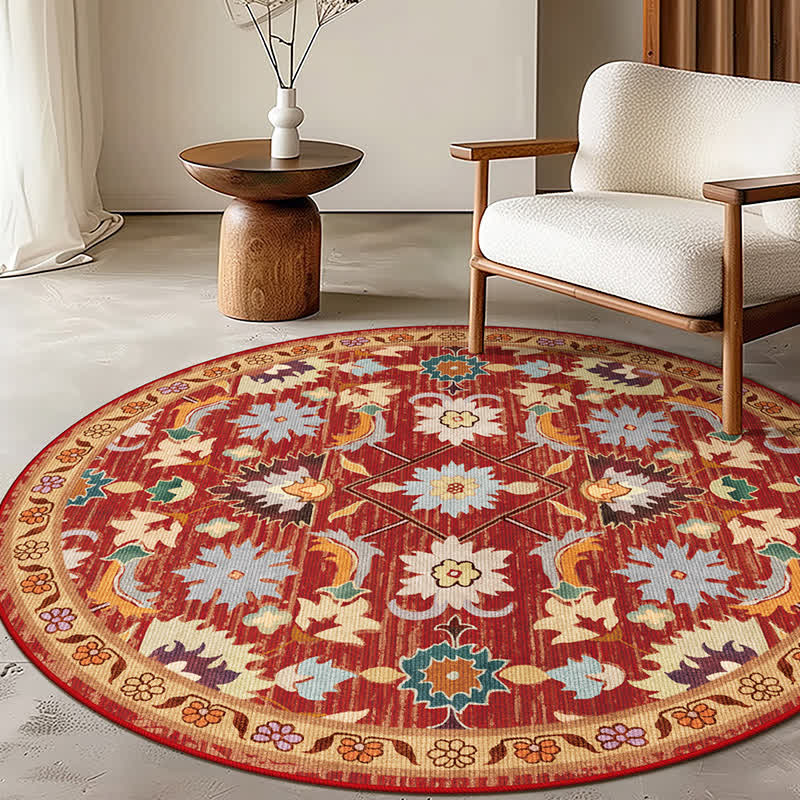 Exotic Baroque Round-shaped Area Rug