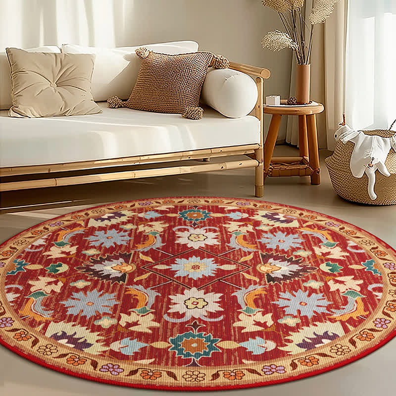Exotic Baroque Round-shaped Area Rug