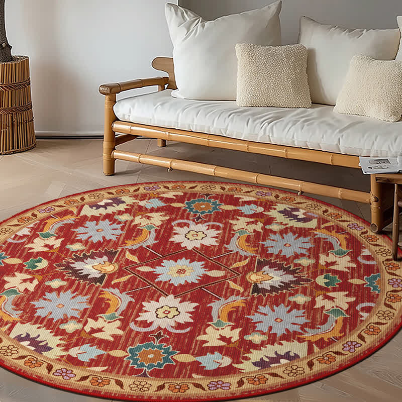 Exotic Baroque Round-shaped Area Rug