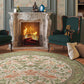 Floral Bird Waterproof Round-shaped Area Rug