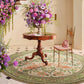 Floral Bird Waterproof Round-shaped Area Rug