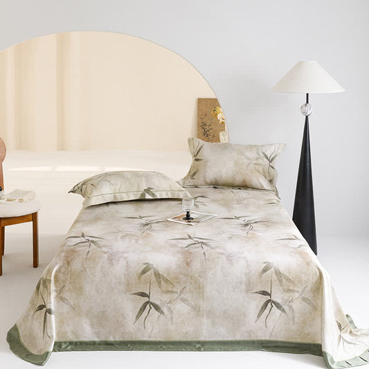 Bamboo Print Cool Natural Fiber Bedspread