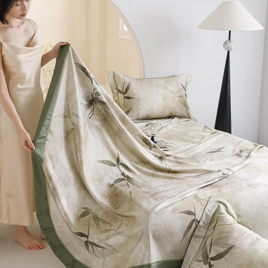Bamboo Print Cool Natural Fiber Bedspread