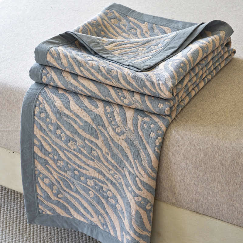 Zebra Print Cotton Muslin Bedspread