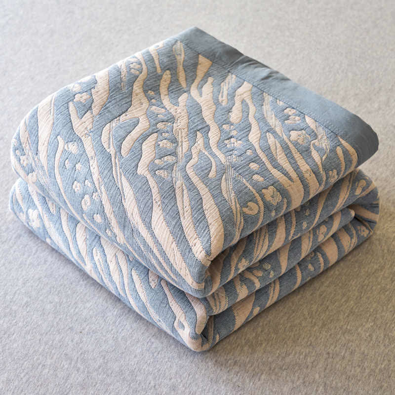 Zebra Print Cotton Muslin Bedspread