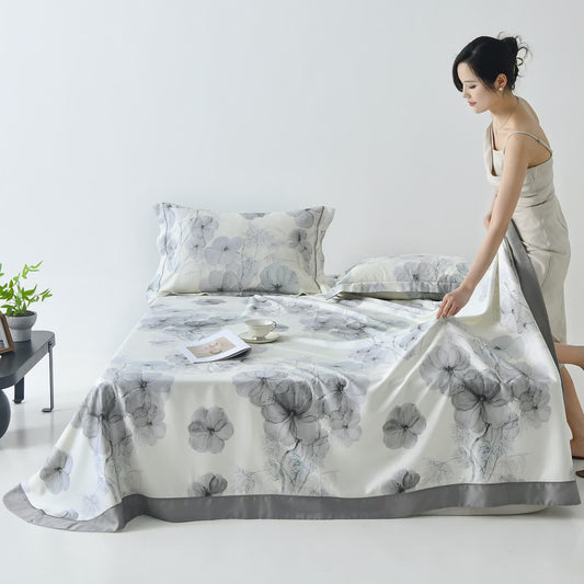 Pansy Print Cool Natural Fiber Bedspread