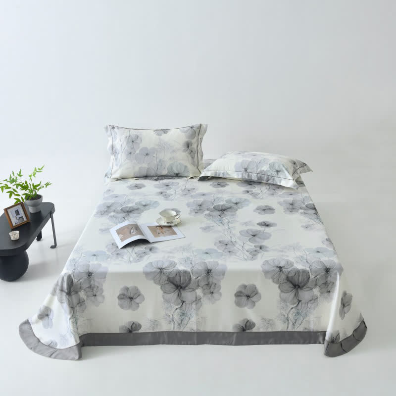 Pansy Print Cool Natural Fiber Bedspread - image 0