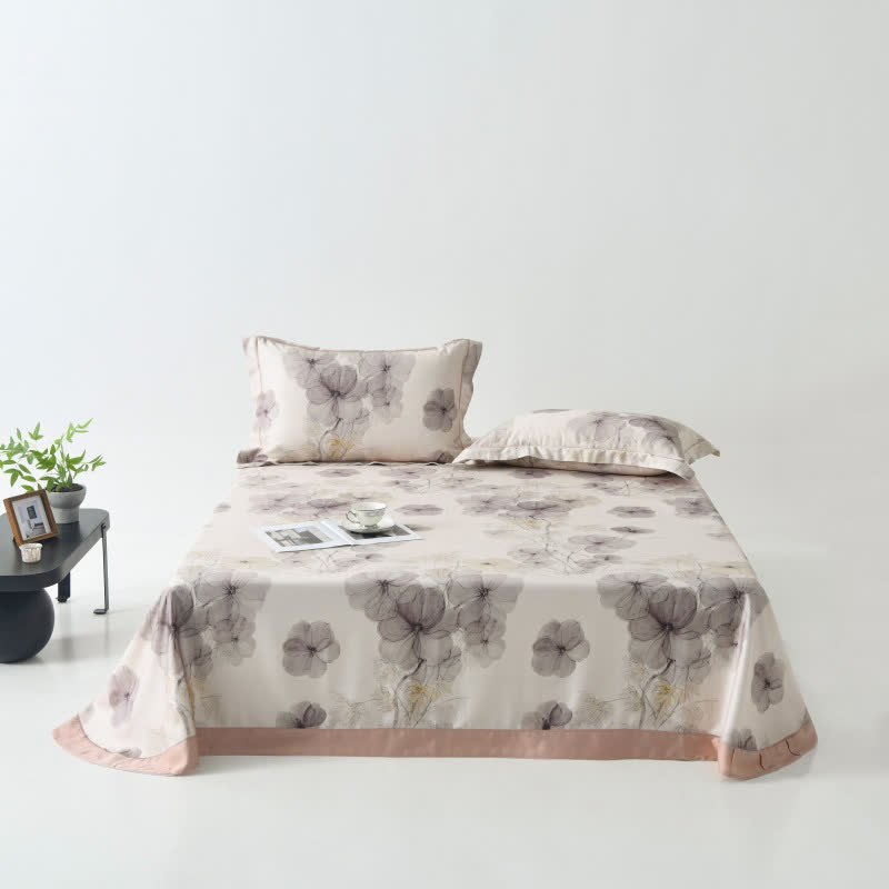 Pansy Print Cool Natural Fiber Bedspread - image 5