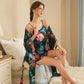 Luxurious Peony Kimono Bathrobe Set