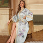 Oriental Tiger Floral Kimono Bathrobe