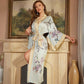 Oriental Tiger Floral Kimono Bathrobe