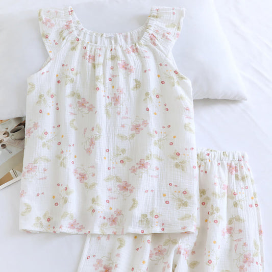 Cherry Blossom Flutter Sleeve Loungewear Set