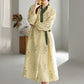 Rose Print Ruffle Trim Kimono Robe